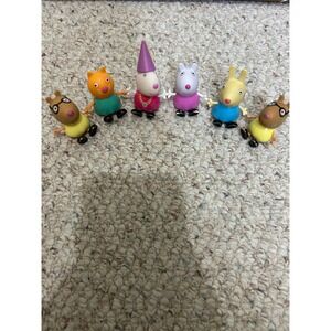 Peppa Pig Figures Lot of 6 Peppa Pig Family and Friends